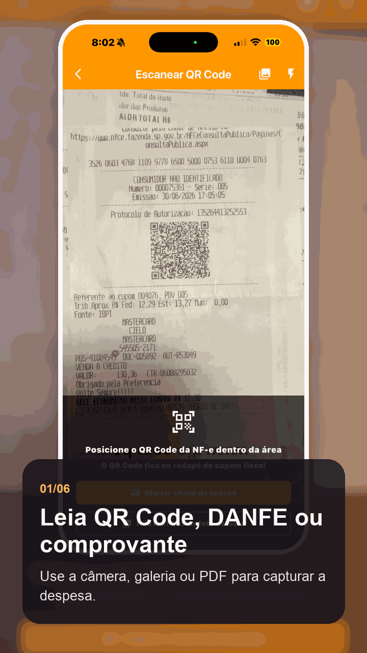 Simulação do fluxo RDVOK em seis cenas, do QR Code ao acompanhamento pela empresa